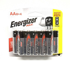 Mua (Combo siêu tiết kiệm) ENERGIZER Pin AA  3A Max E91 (1 5V) (Mua 8 Tặng 4)