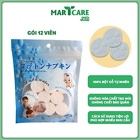 Mua ️️ Nikkori - Khăn Nén Dạng Viên Chất Lượng Nhật Bản ( Túi Nhỏ 12 Viên)