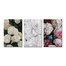 Bộ 3 Tranh Treo Tường Hoa Mẫu Đơn - W257