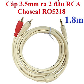 Mua   3.5 ra 2RCA   Cáp 3.5mm male ra 2 đầu RCA male Choseal RO5218 _ hàng chính hãng