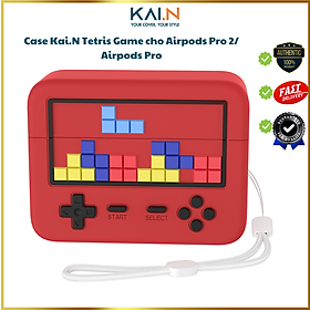 Ốp Bảo Vệ Silicon Dành Cho Airpods Pro 2/ Airpods Pro, Kai.N Tetris Game, Kèm Dây Đeo_ Hàng chính hãng