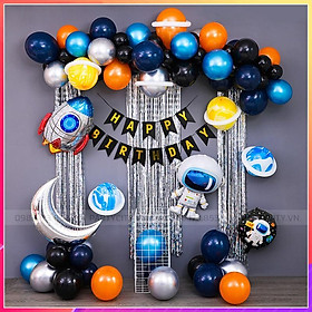 Mua Set bóng trang trí sinh nhật  trang trí thôi nôi cho bé trai chủ đề phi hành gia vũ trụ PC053