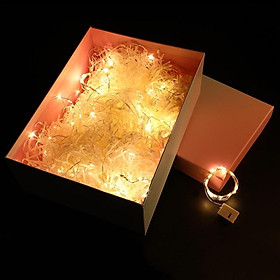 Mua Đèn Led dây dùng pin nhiều kích thước  màu vàng ấm 3 chế độ nháy dùng trang trí tường  decor trang trí hoa   hộp quà