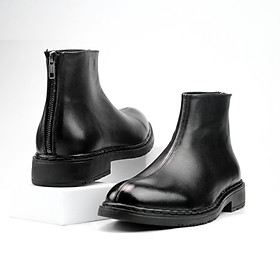 Hình ảnh Giày Boots Chelsea zip Boot Black da bò