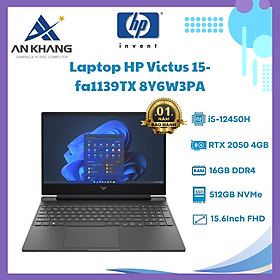 Laptop HP VICTUS 15-fa1139TX 8Y6W3PA (Intel Core i5-12450H | 16GB | 512GB | RTX 2050 | 15.6 inch FHD | Win 11| Đen) - Hàng Chính Hãng - Bảo Hành 12 Tháng