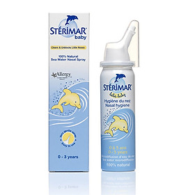 Xịt muối biển Sterimar cá heo nội địa Pháp 100ml giúp thông mũi, chống sưng đỏ