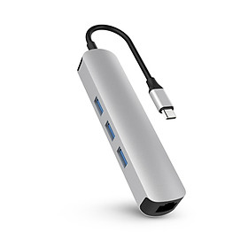 Cổng chuyển HyperDrive 4K HDMI 6-IN-1 USB-C dành cho Macbook/ Ultrabook/ Chromebook/ PC và USB-C Devices - Hàng chính hãng