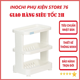 Kệ Nhà Bếp Để Đồ Đa Năng, Kệ Nhựa Cao Cấp 3 Tầng Nachi Đạt Tiêu Chẩu Xuất Nhật ,Châu Âu- Hàng chính hãng inochi ( Tặng khăn lau đa năng pakasa) - Nachi - màu ngẫu nhiên