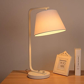 Đèn ngủ để bàn MONSKY cao cấp DB9005 chóa trắng nâu (đã bao gồm bóng LED) - ẢNH THẬT SHOP CHỤP