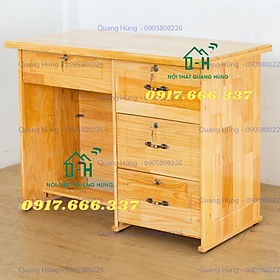 Mua Bàn làm việc 4 ngăn kéo gỗ thông cao cấp màu vàng dành cho văn phòng
