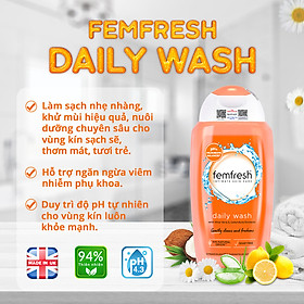 Dung dịch vệ sinh cho cả nữ và nam Femfresh Anh giúp làm sạch sẽ, thơm mát, ngăn ngừa viêm, ngứa, nấm phụ khoa - OZ Slim Store