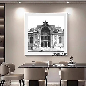 Mua (ẢNH THẬT) Tranh  treo tường sài gòn xưa 4 trắng đen có khung kèm đinh treo