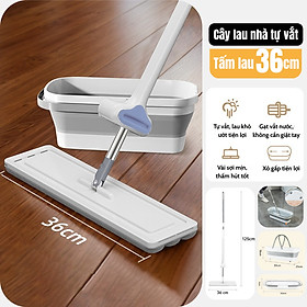 Mua  KÈM CHẬU  Cây lau nhà tự vắt thông minh chổi lau nhà xoay 360 độ tiện lợi  siêu sạch cho phòng khách phòng ngủ