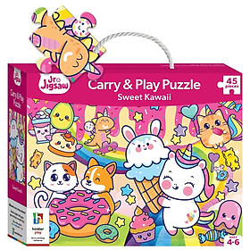 Sách Junior Jigsaw Carry & Play Sweet Kawaii (45 pieces)