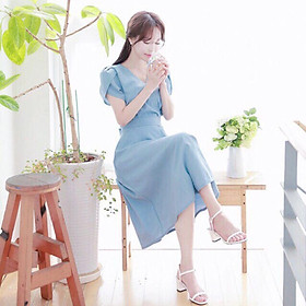 Đầm Xòe Dự Tiệc Tay Búp Sen
