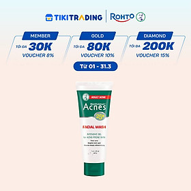 Sữa rửa mặt ngăn ngừa mụn dạng gel Acnes 25+ Facial Wash 100g