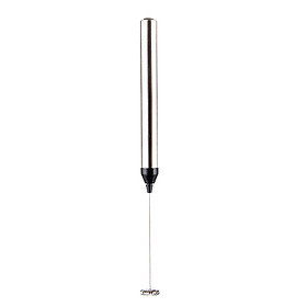 Stainless Steel Electric Milk Frother with Bracket Hand Whisk Foam Maker Kitchen Supplies