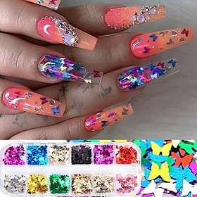 Bướm trang trí ẩn gel Nail