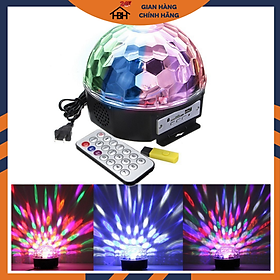 Mua Đèn LED xoay vũ trường 7 màu  cảm ứng âm thanh Blutooth có USB và remote  Đèn LED nháy theo nhạc( tặng kèm đèn ngủ hình nấm)