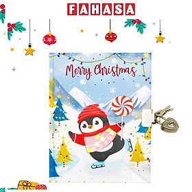 Sổ Nhật Ký Có Khóa Merry Christmas - MP CH24078 - Chim Cánh Cụt