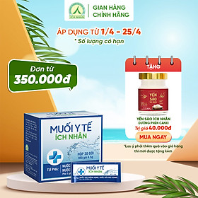 Muối Y Tế Ích Nhân Sát Khuẩn Mũi Họng An Toàn Tiện Lợi - Hộp 20 Gói/2.45g