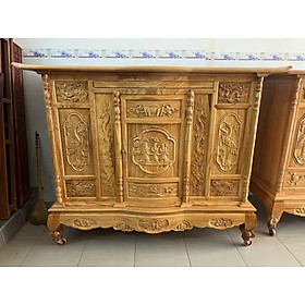 Mua Tủ Thờ Gỗ Gõ ngang 195 cm Cánh Cong