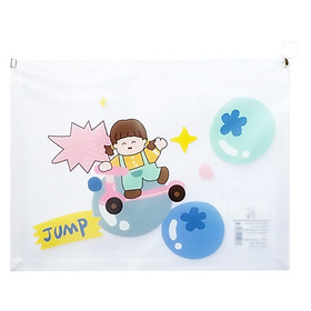 Túi Zip Nhựa A4 - Hình Bé Gái 1