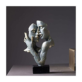 Bức tượng 1PC của một cặp vợ chồng trong nhựa lãng mạn, nhà trang trí bức tượng Tóm tắt hiện đại và đơn giản, đồ trang trí điêu khắc hiện đại (199.531,5cm)