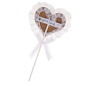 Romantic Love Heart Lace Cupcake Picks Cake Toppers Wedding Party Decor