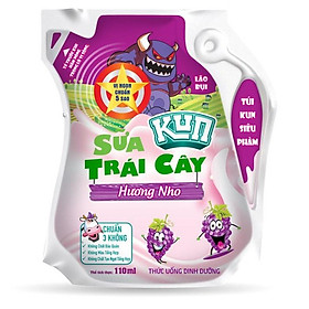 KUN_Sữa Trái Cây hương Nho Thùng 24 Túi x 110ml