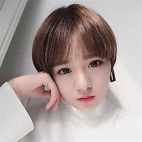 Tóc giả nữ nguyên đầu cao cấp làm bằng tơ mềm mượt như tóc thật  + tặng kèm lưới ONLINE SHOPPING_1102
