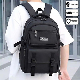Balo Học Sinh Xbags Black Blue XB 3203 - Balo Nam Nữ Đi Học, Có Ngăn Chứa Laptop, Trượt Nước!