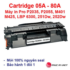 Hộp mực 05A / 80A (hàng nhập khẩu) dùng cho máy in HP Pro 400 M401, M425, P2035, P2055 - Canon LBP 251DW, 252DW, MF416DW - Cartridge CE505A - CF280A