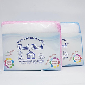 Gói 20 Khăn sữa vải gạc Thanh Thanh Nhỏ 3 lớp 25x30cm 100% cotton