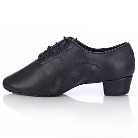 Đàn ông Latin Salsa Giày khiêu vũ dành cho người lớn Jazz Tango Dance Giày đen Color: Black Shoe Size: 4