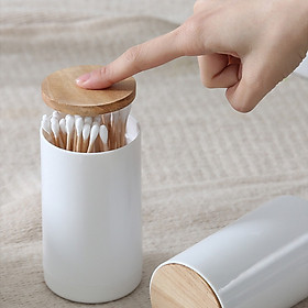 Mua Hủ đựng tăm bông tăm xỉa răng ấn nút tự động - T083