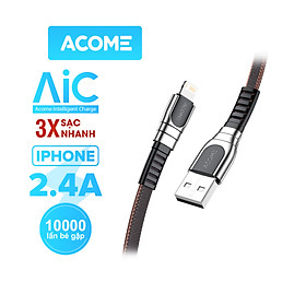 Mua Cáp Sạc Nhanh Lightning ACOME AKL-010 – Sạc Nhanh Dòng Điện 2.4A  Truyền Dữ Liệu 2in1  Chất Liệu Dây Dù Chống Rối - HÀNG CHÍNH HÃNG