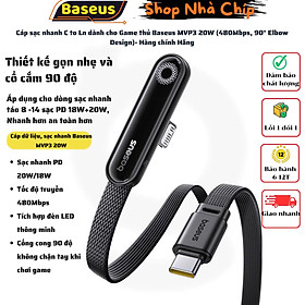 Mua Cáp sạc nhanh C to Ln dành cho Game thủ Baseus MVP3 20W (480Mbps  90° Elbow Design)- Hàng chính Hãng
