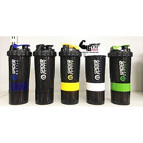 Bình lắc 3 ngăn bình nước thể thao Spider Bottle - Màu Tím