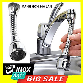 Mua Vòi rửa bát inox tăng áp 300 lần xoay 360 15x3x3cm
