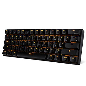 RK61 BT&Wired Dual Mode Keyboard Blue Backlight 61 Key Mini Mechanical Keyboard for Phone/Tablet White with OUTEMU Red