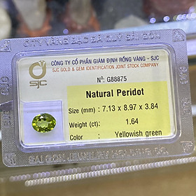 Mua Viên Đá Ngọc Olivin Peridot Tự Nhiên Mài Giác Oval Kiểm Định Phong Thủy