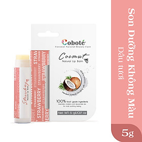 SON DƯỠNG MÔI KHÔNG MÀU COBOTÉ-TỪ DẦU DỪA TƯƠI, BỔ SUNG VITAMIN E - LÀN MÔI TƯƠI TRẺ, MỊN MÀNG