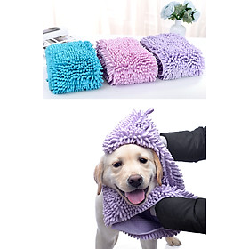Khăn tắm chó mèo Dạng khăn lau mình cho thú cưng sau khi tắm Có thể làm mền đắp cho mèo