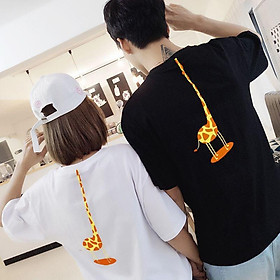 áo thun tay lỡ unisex Stee hươu cao cổ Unisex 3 size M L XL chất liệu vải cotton Ngầu Unisex aothununisex aophongnam