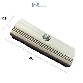 Nút ren nhôm 40_con trượt nhôm 40mm T5 6005 phủ anodized dàh cho phụ kiện solar pin mặt trời