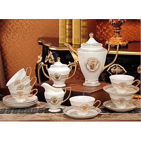 Bộ ấm trà sứ xương 15 chi tiết sang trọng