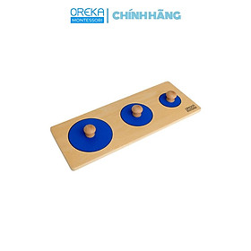 Đồ chơi trẻ em Oreka Montessori Ghép hình: Ba hình tròn - 0140500