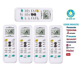 Bộ combo 5-10 remote điều khiển máy lạnh đa năng dòng mới, cũ nội địa nhật, thái, việt nam (Hàng Chính Hãng)