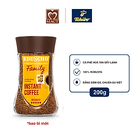 Cà phê hòa tan TCHIBO FAMILY - 100% Robusta - Vị đắng đậm đà - lọ 200g